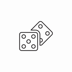 Game dice casino icon vector sign