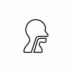 head respiratory tract icon vector sign