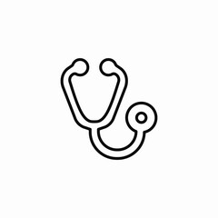 Medical stethoscope health icon vector sign