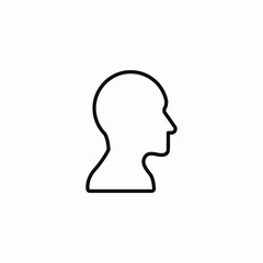 Human head profile icon vector sign
