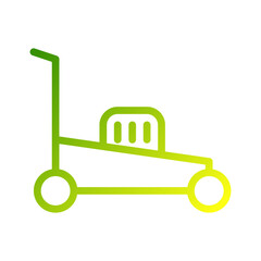 Lawnmower Gradient Icon, Gardening Equipment