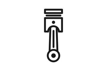 piston engine icon line design