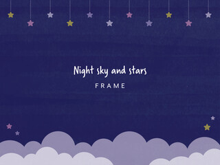 夜空と星のフレーム