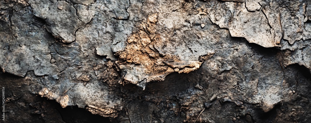 Aufkleber Rough tree bark texture creating natural background pattern