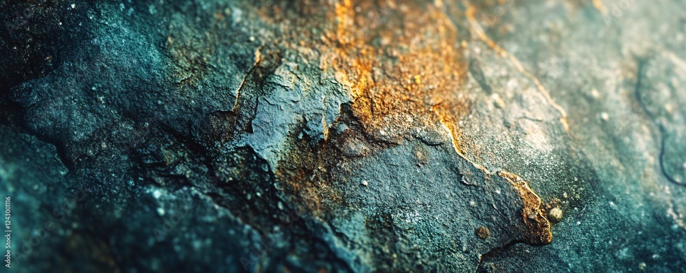 Aufkleber Close up of colorful rock formation showing texture and pattern