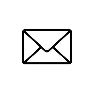 Envelope-icon on white or transparent background