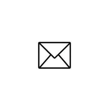 Envelope-icon on white or transparent background