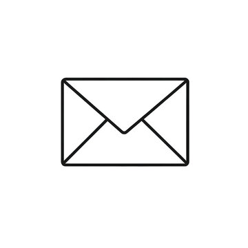Envelope-icon on white or transparent background