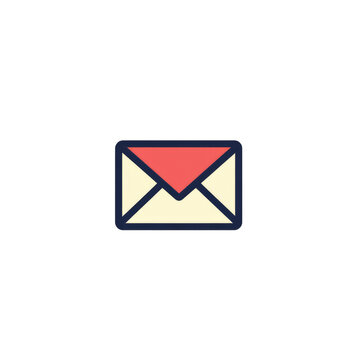 Envelope-icon on white or transparent background