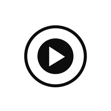 Play-Icon on white or transparent background
