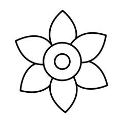 Flower icon vector. Garden illustration sign. Flora symbol or logo.