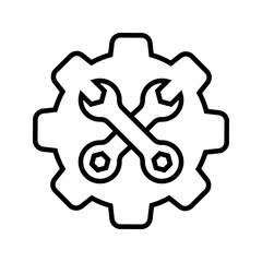 Technical support icon vector. Service station illustration sign. Engineer symbol. Maintenance logo.