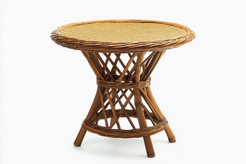 Stylish wicker table perfect for outdoor gatherings
