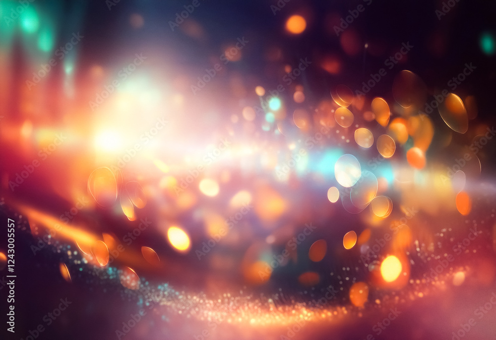 Aufkleber a grainy, abstract design features a gradient background with a soft, deluxy feel.