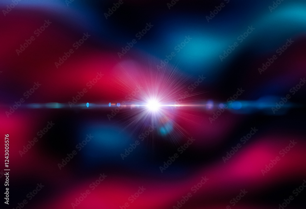 Poster grainy abstract background design with blue and red gradient.
