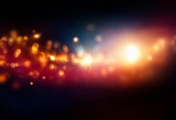 Fototapeta premium Abstract, grainy, gradient background with a curved red and blue design.