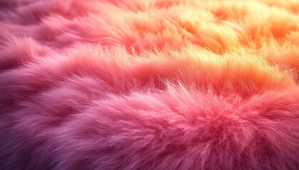 Fototapeta premium Soft Pink and Orange Fur Texture Background