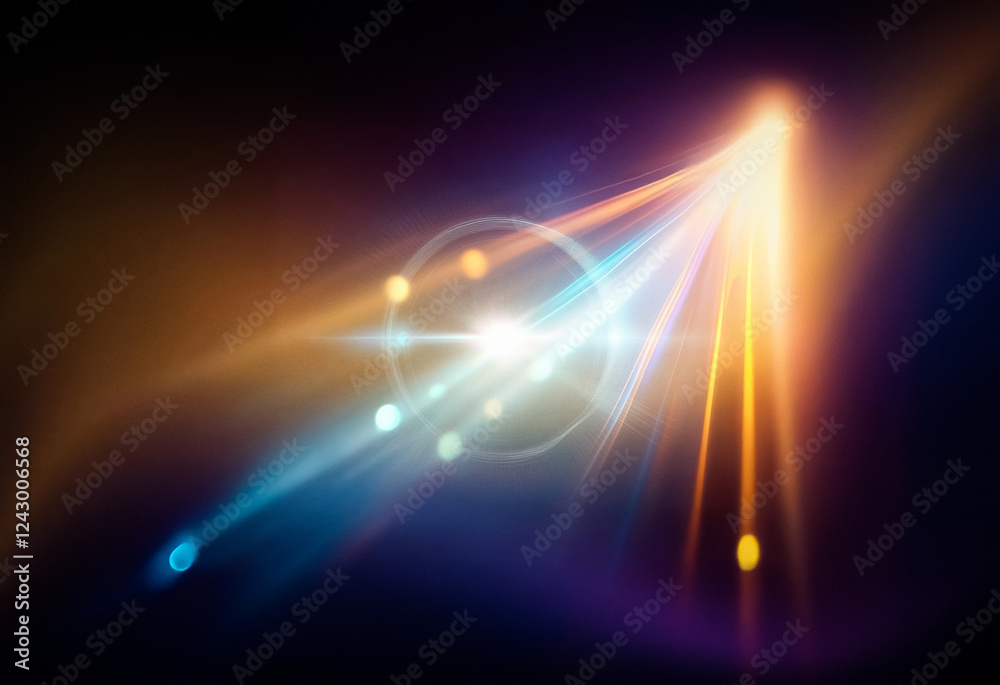 Poster Abstract purple and gold gradient background with subtle grainy texture.