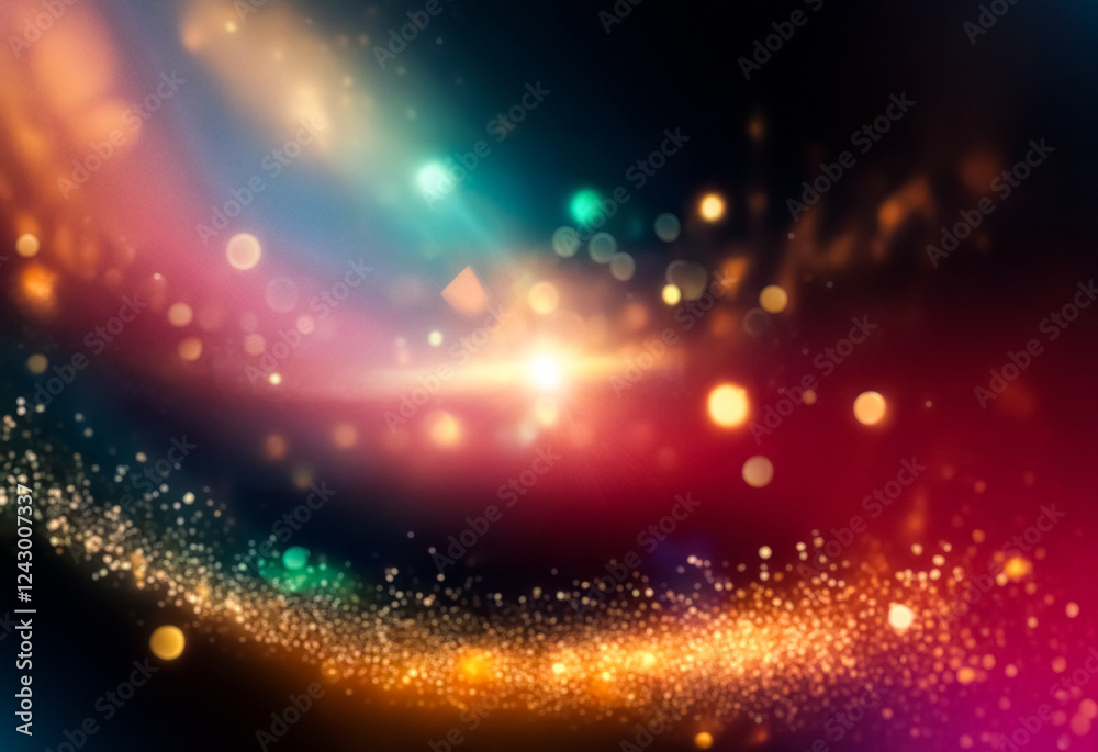 Poster An abstract design with a grainy, blurred gradient background.