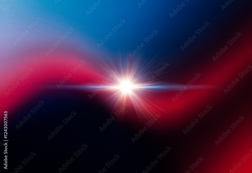 Fototapete Abstract grainy background with a red gradient and blue gradient.