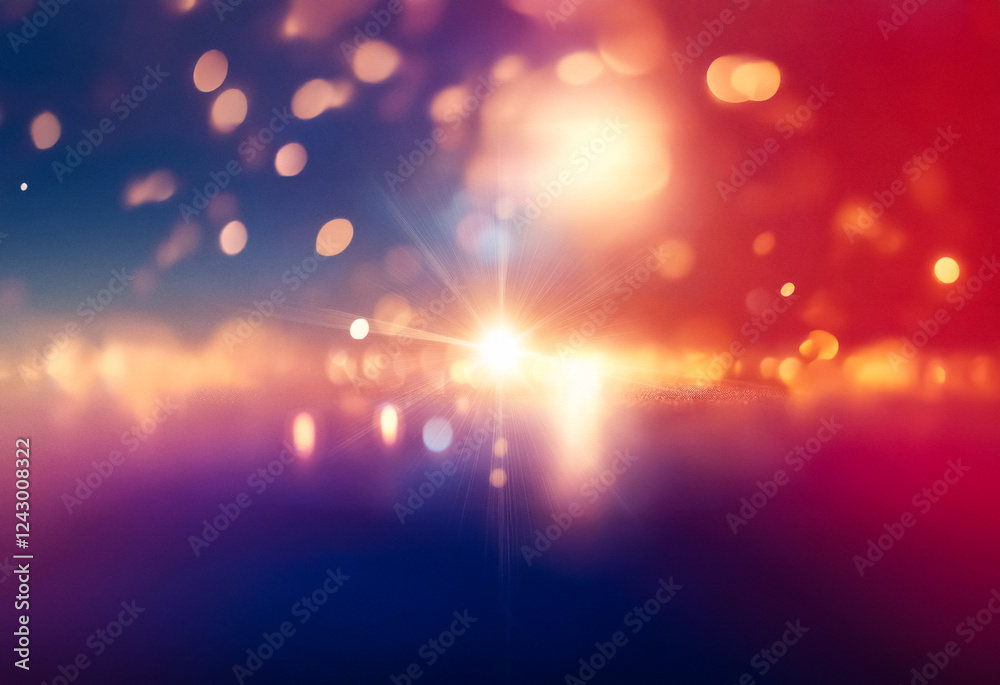 Poster an abstract background with a grainy texture and gradient of red, purple, and blue.