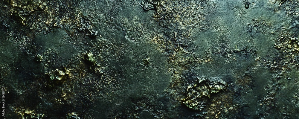 Poster Dark green abstract textured background showing rough surface