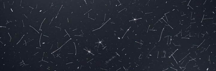 Randomly scattered scratches on a black surface, isolated elements, rough textures