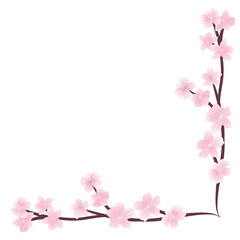 pink blossom flower element for decoration on background