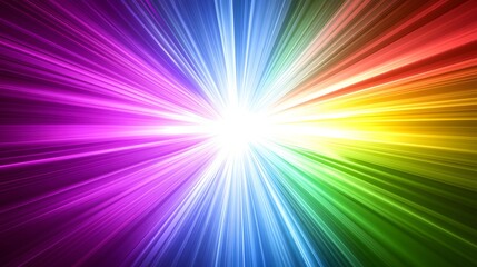 Obraz premium Vibrant Rainbow Radiance: Colorful Burst