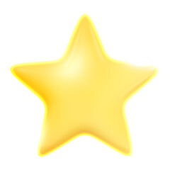 Star, favorite png icon sticker, 3D rendering, transparent background