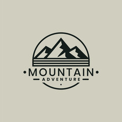 Modern mountain logo for adventure
