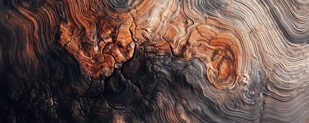 Dark brown wood texture showing knots and growth rings