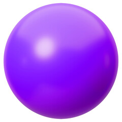 Purple sphere png 3D sticker, transparent background