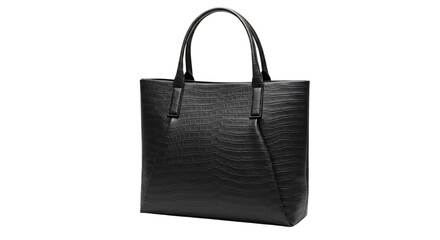 Black Crocodile Tote Bag Stylish Women's Handbag