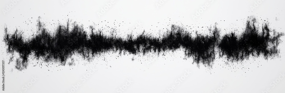 Poster a dynamic wave composed of connected dots and lines against a white background, symbolizing a digita