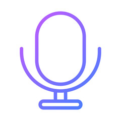 Gradient Microphone Icon: Voice Recording Symbol
