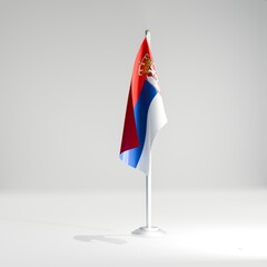 Serbia national desktop flag 3d image