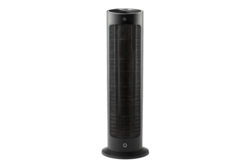 A Quiet and Efficient Bladeless Tower Fan, Isolated on Transparent Background