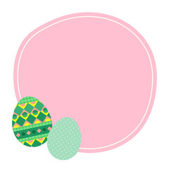 Easter png frame sticker, colorful eggs collage element