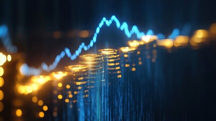 Market analysis trends financial sector data visualization digital environment close-up view understanding economic fluctuations through graphical representations