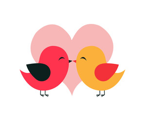 Love Birds vector illustration valentine's day