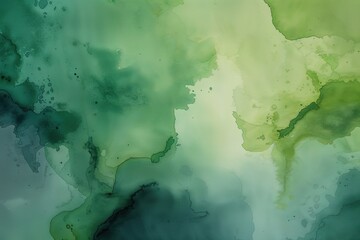 Obraz premium Faded Green Watercolor Background with Gradient Colors and Artistic Texture
