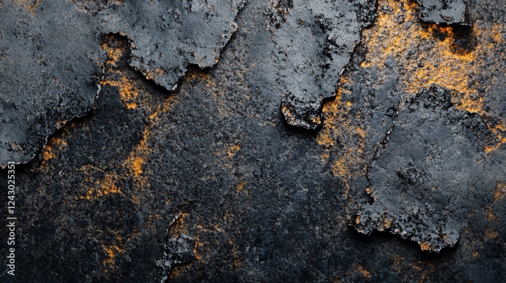 Poster dark and textured abstract background with gold highlights