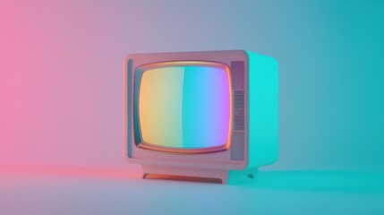 Retro tv with no signal message,vintage style tv with antenna, test pattern Vector stock,3D Illustration of old style wooden case TV,monitor with a rainbow,TV does not receive tv signal.