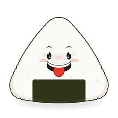 Onigiri playful face cartoon cute