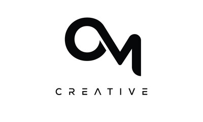 OM letter logo creative modern  alphabet joined logo