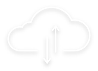 Minimal cloud system icon png design element