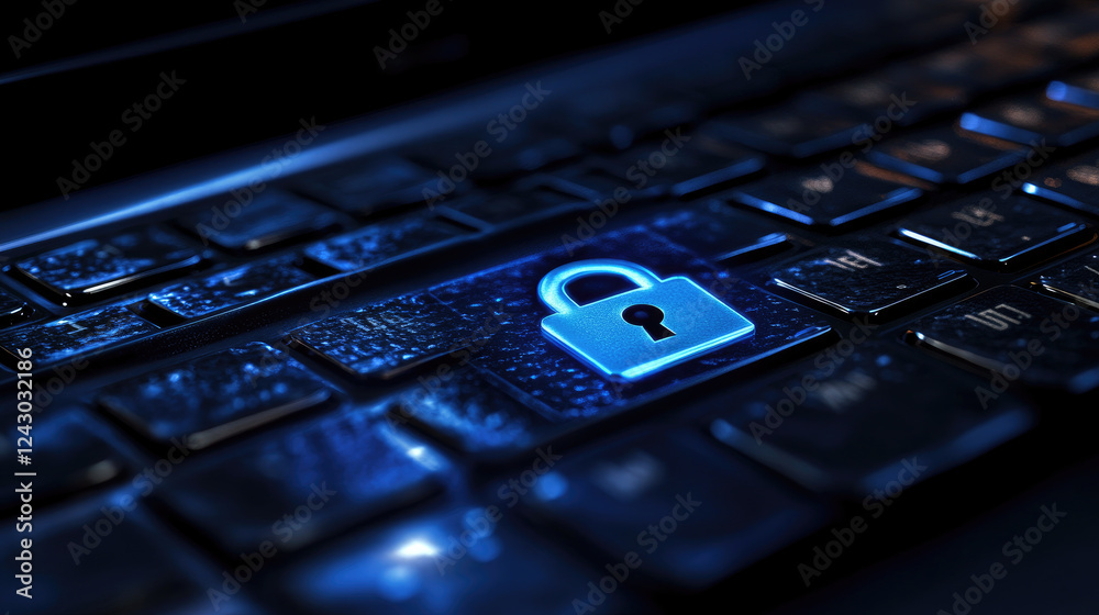 Aufkleber a close-up of a laptop screen displaying a secure password input field, with a padlock icon symboliz