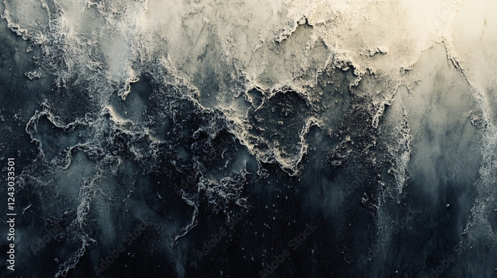 Poster Dark blue and beige abstract texture background creating a moody atmosphere