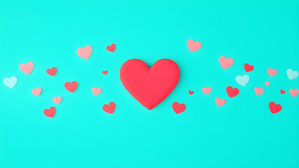 heart love background. Generative AI